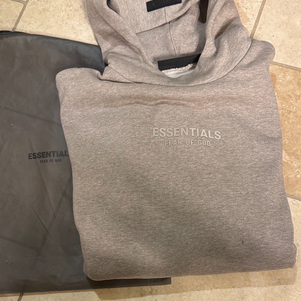 Essentials Fear of God Heather Gray Hoodie